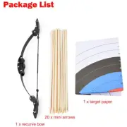 11" Mini Recurve Bow Arrows Shooting Target Set Kids Toy Gift Archery Practice
