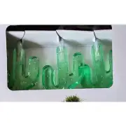 2 sets of Green Cactus LED indoor string lights