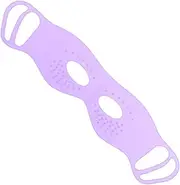 Innovative Double-sided Silicone Eye Mask Reusable for Eye Patch Anti-skid Hanging Design Violet for Massage Relaxation