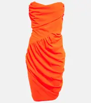 [Vivienne Westwood] Vivienne Westwood Draped crêpe corset minidress AU 14 orange