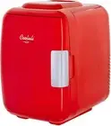 Mini Fridge for Car, Travel Office Desk & Dorm Room 4L Can Electric Plug RED