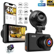 3-Inch Dash Cam Front 4K UHD Rear 1080P 170° Dual-Lens WiFi Driving Recorder HD Dual Recording Car Front Windshield DVR