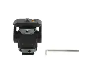 Camera Hot Shoe Mount 360° Rotation Tilt 140° Portable Aluminum Alloy Bracket With 1/4In Mounting Hole For Monitor