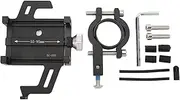 XIASABA Aluminum Alloy Motorcycle Phone Mount Shock Bike Phone Holder Ideal for Smart Phones During Cycling and Motorcycling Adventures