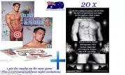PIN THE MACHO ON THE MAN GAME AND 20 PERSONALISED HENS NIGHT INVITATIONS
