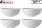 Set of 4 Maxwell and Williams 16cm White Basics Coupe Bowl.