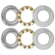 F12-21M Thrust Ball Bearing 12x21x5mm Brass with Washers ABEC3 2pcs