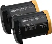 MINSHI LP-E19/LP-E4N Battery Compatible with Canon LP-E4 (2 Pack) 10.8V 2700mAh High Efficiency Battery