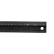 Metal Ruler 45cm Aluminum Alloy Anti Slip Straight Ruler Black