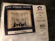 Quakers Lace Window 60 X 34 VALANCE Julia Cut Valence New In Package White