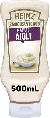 Heinz Seriously Good Garlic Aioli Flavoured Garlic Aioli Egg Mayonnaise Dippi...