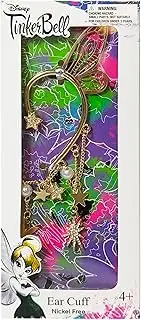 LUV HER Disney Winged Gold Color Left Ear Cuff for Girls – Nickel-Free, Star & Pearl Charms – Ages 4+, One Size, Stainless Steel, No Gemstone