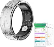 Tulbeys Smart Ring, Fitness Tracker for Women Men, Step Counter Heart Rate Blood Oxygen Calorie Sleep Tracker Health Ring, Hand Gesture Brush Tiktok, 5ATM Waterproof, 7-10 Days Battery Life