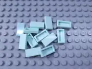 LEGO New Lot of 12 Light Aqua 1x2 Finishing Tile Pieces