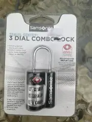 Samsonite Travel Sentry 3-Dial Combo Lock black NEW Sealed