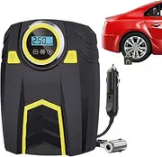 Air Pump for Car Tires, Car Tire Inflator, 3 Gears Brightness Compact Multi-Function Accessories for Sports Motorcycle Home Balls Family