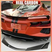 REAL CARBON Rear Trunk Spoiler Boot Wing Fit For Chevrolet Corvette C8 Stingray (for: Chevrolet)