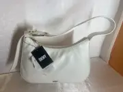 DKNY Donna Karan Maze Crossbody Leather Handbag Cream White New