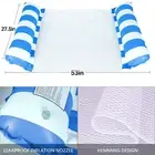SKONYON 4-in-1 Monterey Hammock Inflatable Pool Float with Light Blue and White