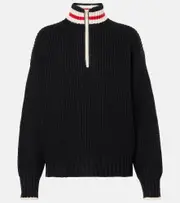 [Brunello Cucinelli] Brunello Cucinelli Wool half-zip sweater AU 14 black