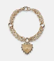 [FoundRae] FoundRae True Love 18kt gold charm bracelet with diamond One Size gold