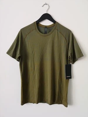 NWT LULULEMON CAPB/GLSC Gold Blue Metal Vent Tech SS 2.0 Top Shirt Men's XL