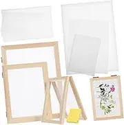 NOLITOY 1Set Paper Making Kit with Wooden Frames and Deckle Includes Mesh Screens and Absorbent Easy DIY Craft Supplies for Adults
