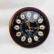Designer 12"Inch Wall Clock Wooden Black Dial Clock For Home Kitchen Livingroom