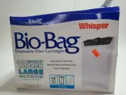 NEW Tétra Whisper Bio-Bag Disposable Filter Cartridges, Large - 12 Pack.