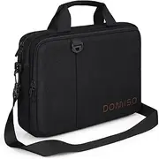 DOMISO 14 inch Laptop Bag Business Water-resistant Briefcase Notebook Messenger Shoulder Bag for 14" MacBook Pro/HP Stream 14 Chromebook 14/IdeaPad ThinkPad/ASUS ZenBook/Dell,Black