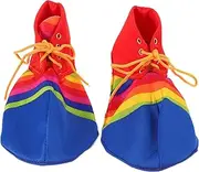 [AKOOSY] 1 Pair Unisex Rainbow Clown Shoes Lightweight Comfortable Performance Footwear for Halloween Costumes Circus Events Stage Shows Eye Catching Clown Accessories