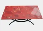 Red Jasper Corner Table , Red Jasper Center Table , Random Side Table for Lawn