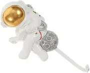 Parliky Adorable Astronaut Wall Hook Self Adhesive Multipurpose Coat and Towel Hanger No Drilling Required for Easy Installation Cute Home Organization Effortlessly Remove Without Damage