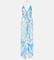 [Etro] Etro Printed silk midi dress AU 12 multicoloured