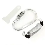 Motorcycle 3-Digit Helmet Security Lock T-bar Combination Cable Locking Scooter
