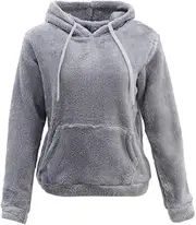 [FIL] Women's Teddy Fur Hoodie Jumper Pullover Fleece Soft Winter Sherpa Fluffy
