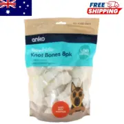 Pet Treat Rawhide Knot Bones 8 Pack Dog Puppy Treats Chews*