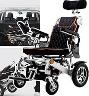 Lightweight Foldable Electric Wheelchairs for Adults,Long Travel Range Wheelchair, All Terrain Motorized Wheelchair for Indoor/Outdoor Mobility