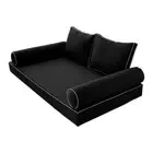 COVER ONLY STYLE 1 Mattress Pillow Daybed Porch Swing Contrast Trim Twin AD109