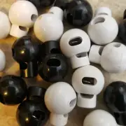 18pc Paracord Cord Lock Clamp Black White