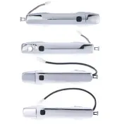 Door Handle Outer for Toyota Landcruiser 07-21 Set 4 Chrome FRONT REAR W/Sensor (for: Toyota)