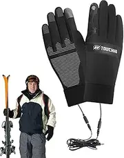 [Generic] USB Heated Gloves | Winter Windproof Waterproof Warm Gloves,Motorcycle Riding Gloves, Waterproof Winter Touchscreen Gloves, Lightweight Winter Gloves