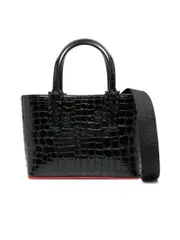 Christian Louboutin Patent Crocodileeffect Shoulder Bag