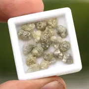 Natural Rough Diamond Loose Yellow Raw Diamond 5-7 MM 1.0 CT 2Pcs Uncut Diamond