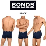 Bonds Mens Microfibre Guyfront Trunk Super Smooth Microfibre Version 3 Pack MX86