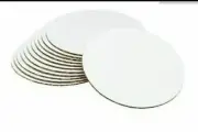 12 Pc 8" Round White Top Corrugated Paper Cake Board Base Pad Circles