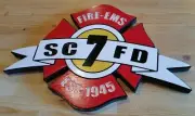 Fire Department Snohomish Fire EMS 7 3D routed wood patch plaque Custom Carved