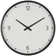 Sleek Simplicity Black and White Metal Wall Clock, 50cm