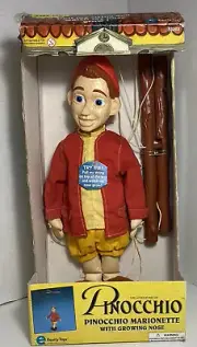 The Adventures Of Pinocchio Movie Marionette Puppet With Growing Nose. 1996 NIB