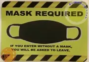 MASK Required Sticker - IF You Enter Without A MASK, You Will Be-REF24-1027
